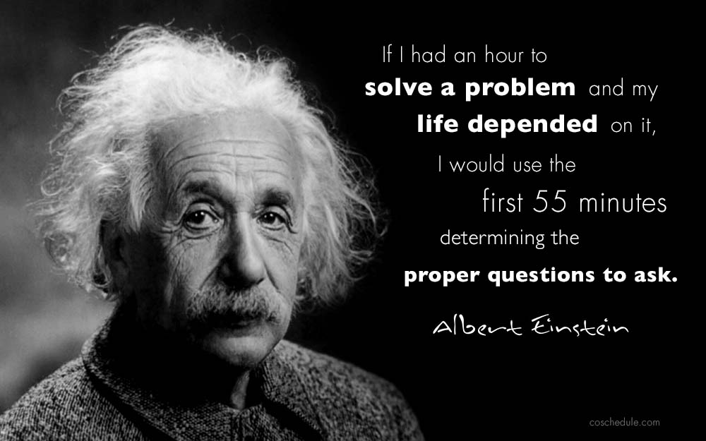 albert einstein the power of asking the right question