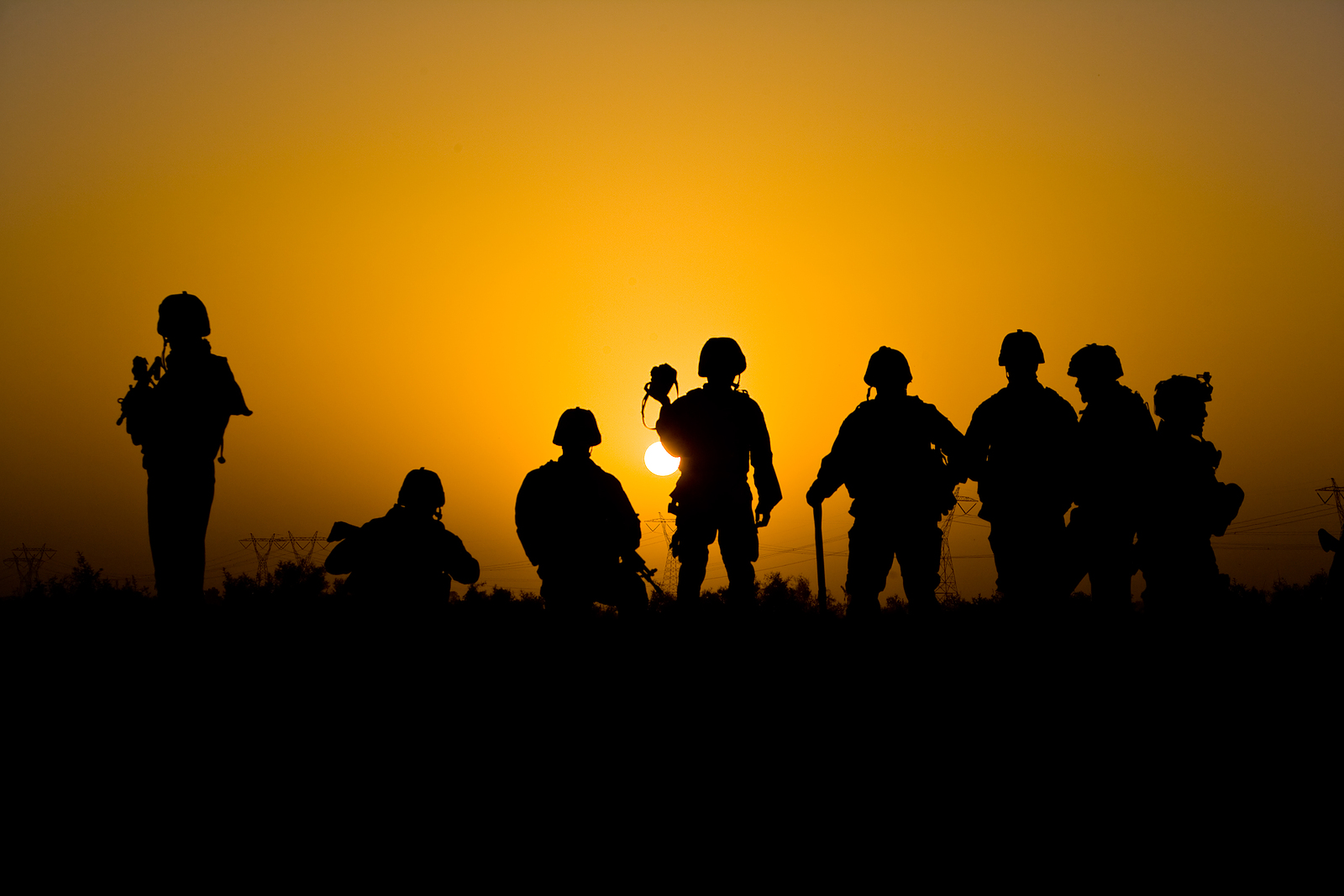 Soldiers silhouette