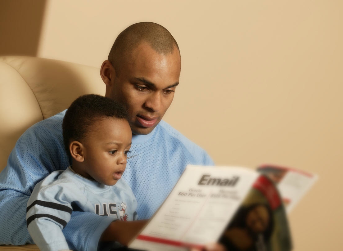 black father and son