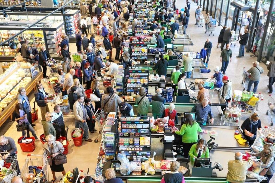 busy supermarket by ABC News